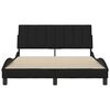 vidaXL Bedframe zonder matras "Hanko" stof zwart 140x200 cm