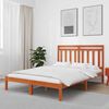 vidaXL Bedframe Wasbruin 205,5 x 165,5 x 100 cm Massief Vurenhout