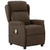 vidaXL Massagestoel Bruin 93.5 x 67.5 x 101.5 cm Stof