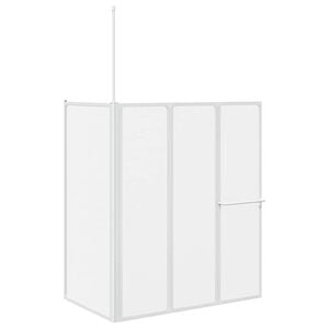 vidaXL Bad Scheidingswand Mat 120 x 70 x 137 cm Aluminium