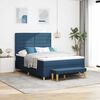 vidaXL Boxspring bed met matras met hoofdeinde Blauw 140 x 190 cm Stof