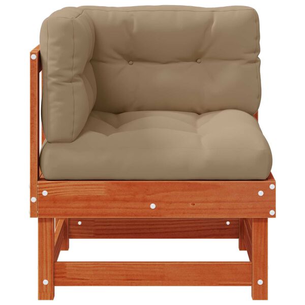 vidaXL Tuin hoekbank Massief grenenhout Waskleur Bruin