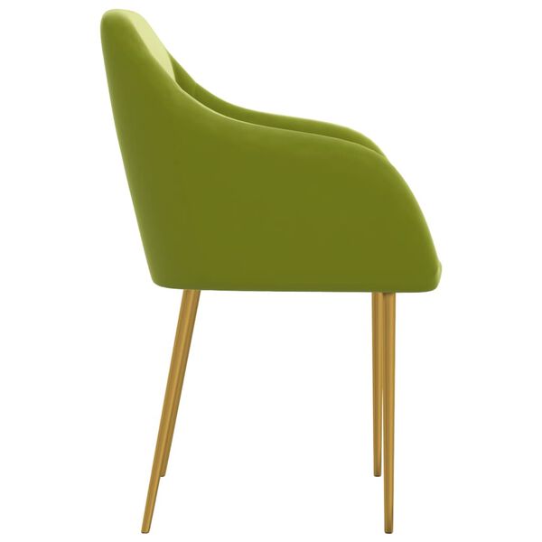 vidaXL Eetkamerstoelen 4 st fluweel lichtgroen
