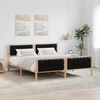 vidaXL Bedframe met hoofdeinde Zwart 180 x 200 cm Massief grenenhout