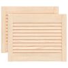 vidaXL Louvrede deuren 2 st Naturel 69 x 49,4 cm Massief grenenhout