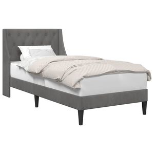 vidaXL Bedframe met hoofdeinde Donkergrijs 80 x 200 cm Fluweel