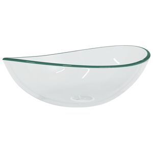 vidaXL Wasbak 54,5x35x15,5 cm gehard glas transparant