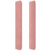 vidaXL Hoofdbord met randen 147x16x118/128 cm fluweel roze