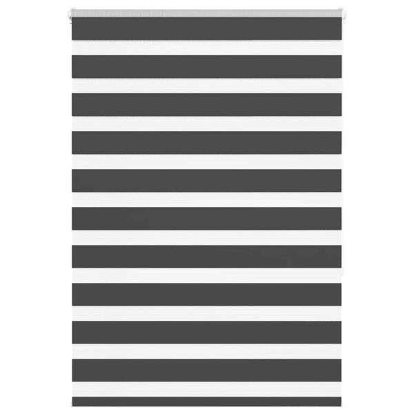 vidaXL Zebra rolgordijn 100x150 cm stofbreedte 95,9 cm zwart