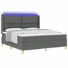 vidaXL Boxspring bed met matras Grijs 180 x 200 cm Stof