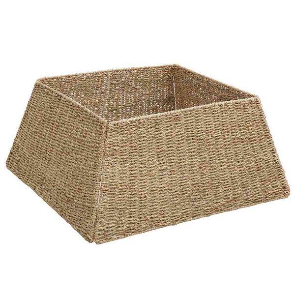 vidaXL Kerstboomkraag Bruin 60 x 60 x 28 cm Zeegras