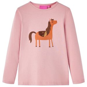 Kindershirt met lange mouwen 104 lichtroze