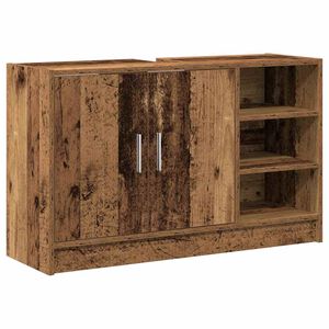 vidaXL Badkamerkast met plank Oud Hout 90 x 29 x 55 cm Bewerkt hout