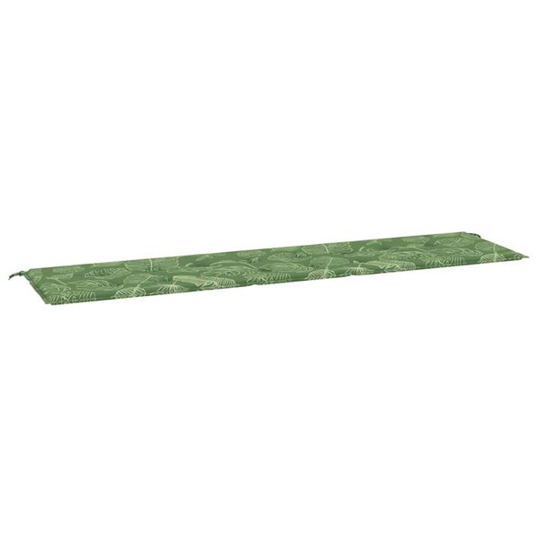 vidaXL Tuinbankkussen bladpatroon 200x50x4 cm stof