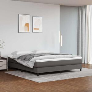 vidaXL Pocketveringmatras medium 160x200x20 cm kunstleer grijs