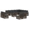 vidaXL Tuinbankenset 13 st Grijs poly rattan