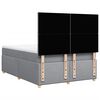 vidaXL Boxspring met matras stof lichtgrijs 140x190 cm