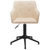 vidaXL Kantoorstoel draaibaar stof cr&egrave;mekleurig