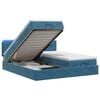 vidaXL Ottoman Bed met Matrassen en LED Donkerblauw 160 x 200 cm