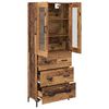vidaXL Hoge kast met lade 2 pcs Oudhout Bewerkt hout
