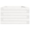 vidaXL Plantenbak 90x40x23 cm massief grenenhout wit