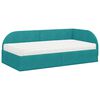 vidaXL Hoekbedframe met Matras met hoofdeinde 2 pcs Turquoise Fluweel