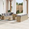 vidaXL Tuin Sofa Set 11 pcs Beige en Licht Grijs poly rattan
