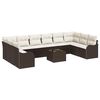 vidaXL Tuin Sofa Set Bruin 55 x 55 x 37 cm poly rattan
