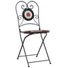 vidaXL Bistrostoelen 2 st inklapbaar keramiek terracottakleurig en wit