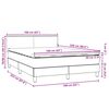 vidaXL Boxspring met matras fluweel lichtgrijs 160x220 cm