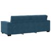 vidaXL Driezitsbank 220x78x84 cm fluweel blauw