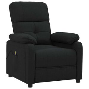 vidaXL Massagestoel stof zwart