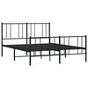 vidaXL Bedframe met hoofd- en voeteneinde metaal zwart 120x190 cm