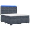 vidaXL Boxspringbed met matras Donkergrijs 200 x 200 cm Fluweel