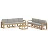 vidaXL Buiten bankenset 9 st Wit en Lichtgrijs Polyester