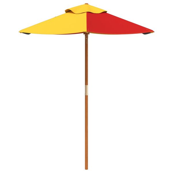 vidaXL Parasol voor kinderen met houten paal &Oslash;120x140 cm