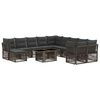 vidaXL Tuinbankenset 12 st Grijs poly rattan