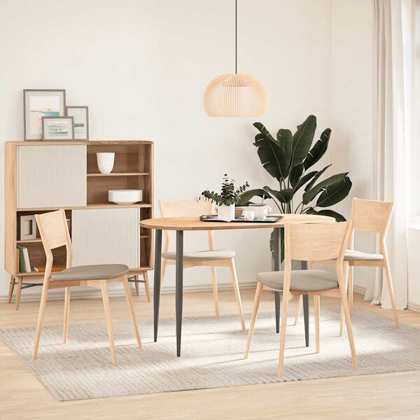 vidaXL Tafelblad 120x60x2 cm ovaal massief eikenhout