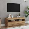 vidaXL Tv-meubel met LED 100x35x40 cm bewerkt hout artisanaal eiken
