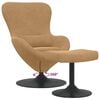 vidaXL Egg Chair met Voetsteun Bruin 63 x 73 x 90 cm Fluweel