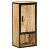 vidaXL Badkamerkast 40x27x90 cm massief mangohout en ijzer