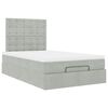 vidaXL Ottoman bed met matrassen 120x200cm fluweel lichtgrijs