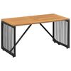 vidaXL Buiten Tafel Zwart en Bruin 80 x 40 x 40 cm poly rattan