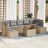 vidaXL Tuin Sofa Set met kussen 8 pcs Beige en Licht Grijs