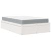 vidaXL Bed met matras massief grenenhout wit 140x190 cm