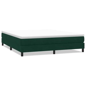 vidaXL Boxspringbed zonder matras 180x220 cm fluweel donkergroen