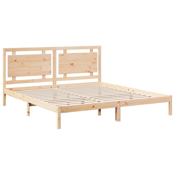 vidaXL Bedframe extra lang zonder matras massief hout 200x210 cm