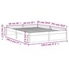 vidaXL Bedframe massief hout 140x190 cm