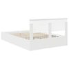 vidaXL Bedframe met plank met hoofdeinde Wit 150 x 200 cm Bewerkt hout