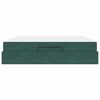vidaXL Bedframe met matras met matras 2 pcs Groen Fluweel